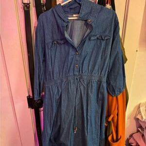 Blue Denim Maxi Dress